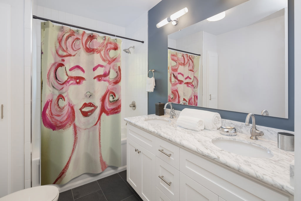 Shower Curtains Pink Lady