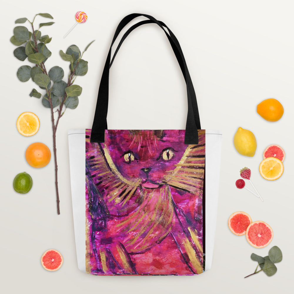 Tote bag Pink Cat