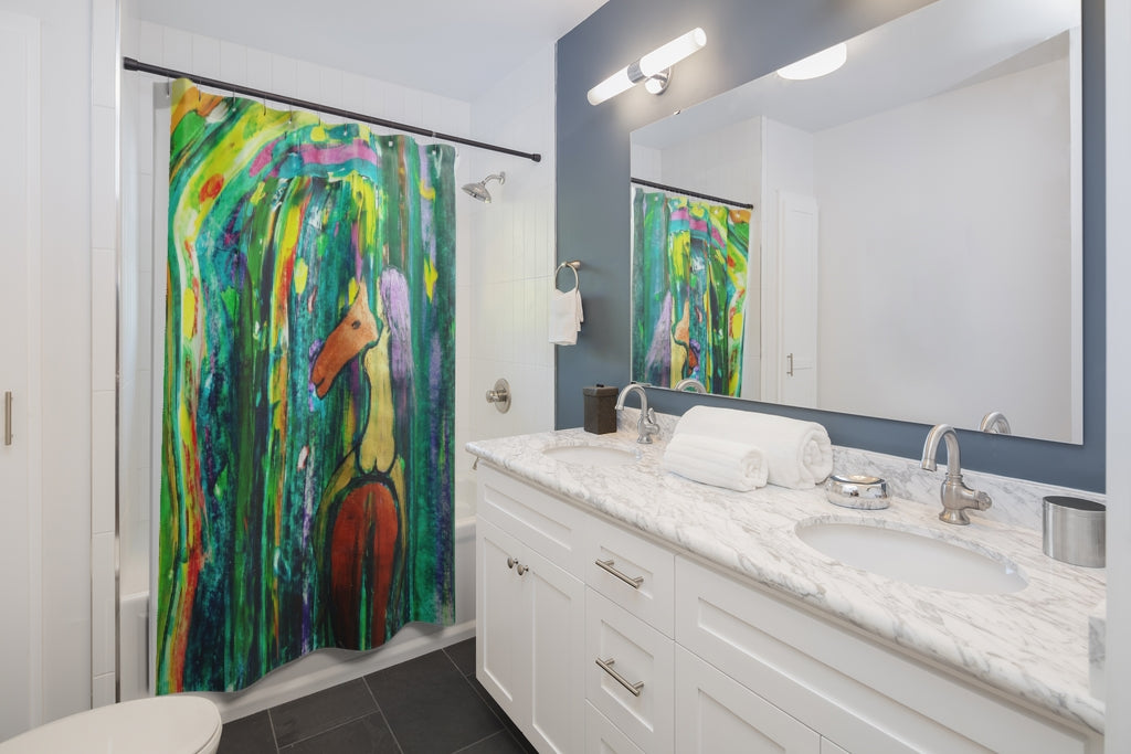 Shower Curtains Tropic Horseriding