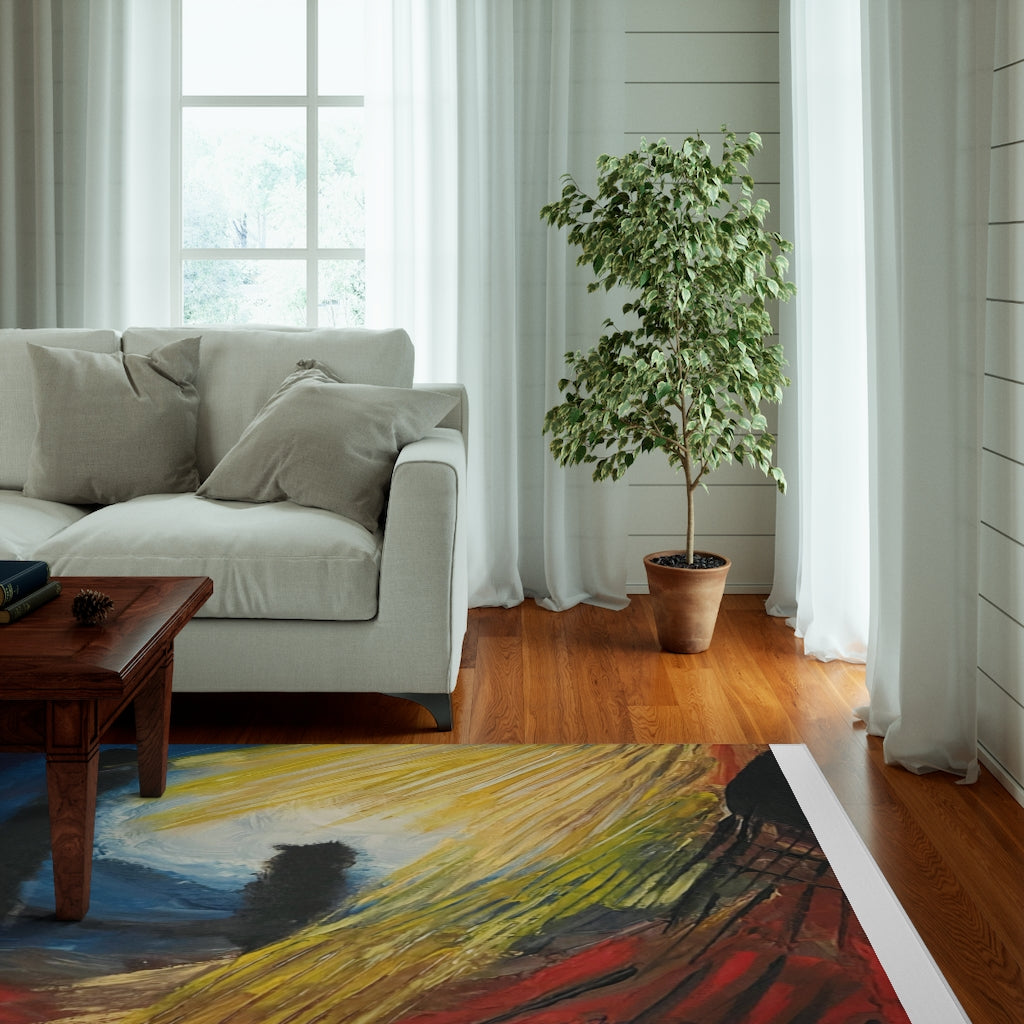 Sunset with an animal Rug