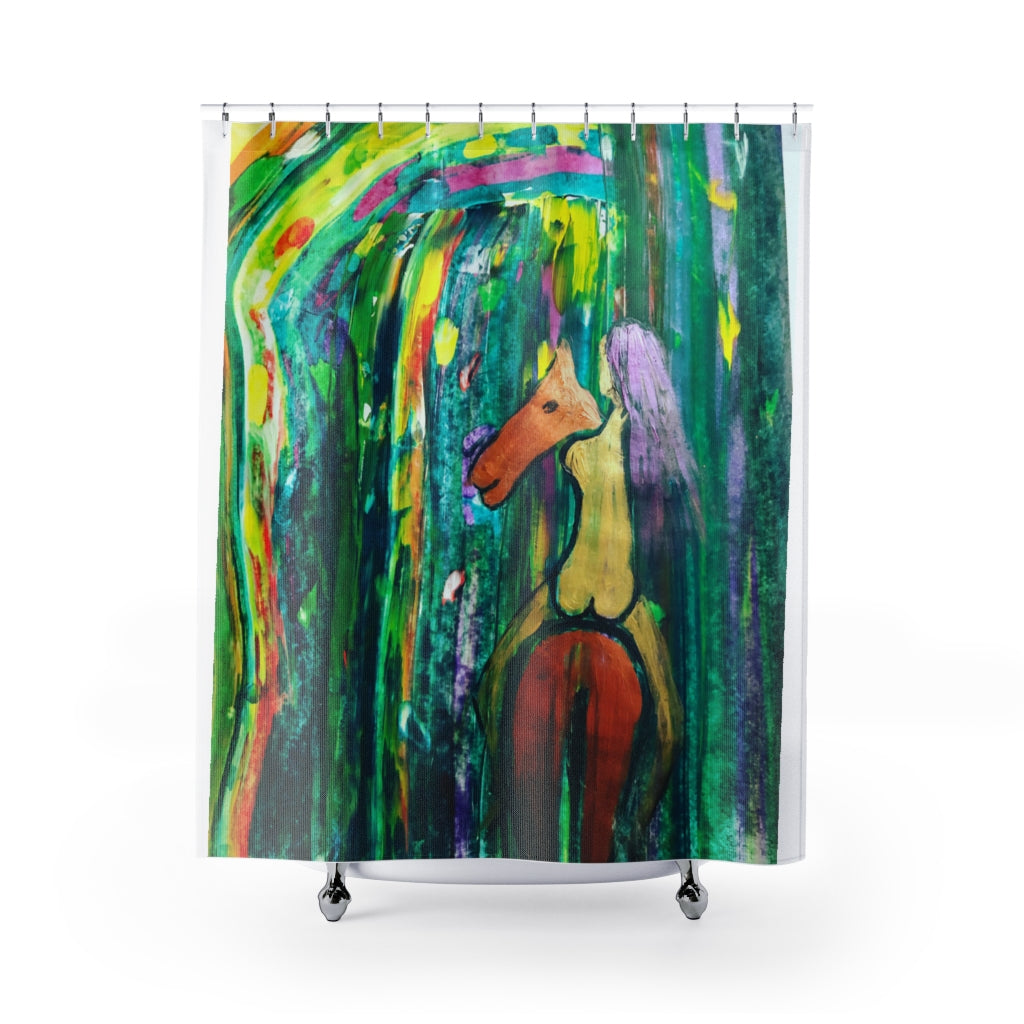 Shower Curtains Tropic Horseriding