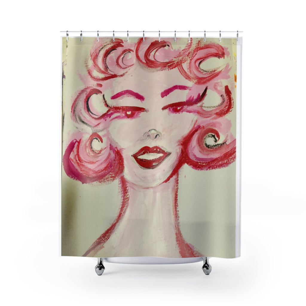 Shower Curtains Pink Lady