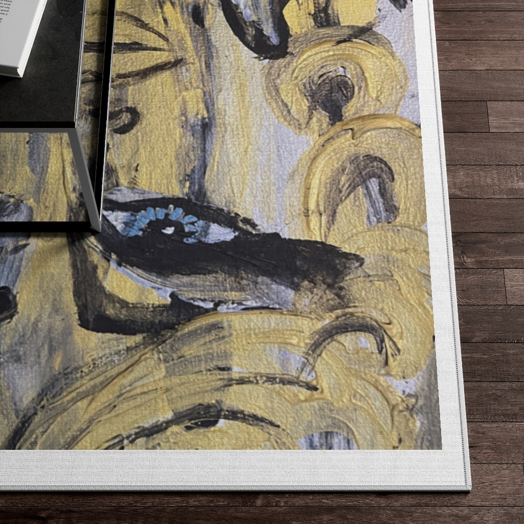Golden face  Rug
