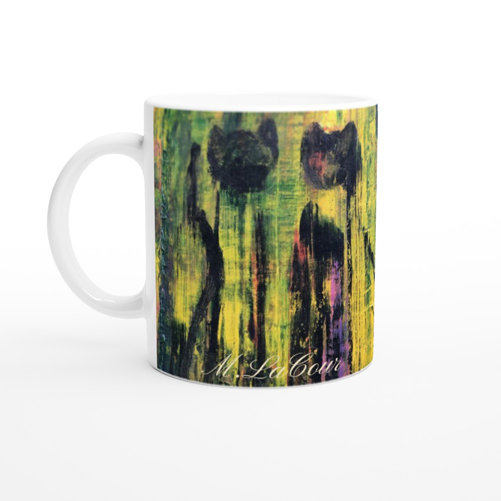 Cats in sunset White 11oz Ceramic Mug