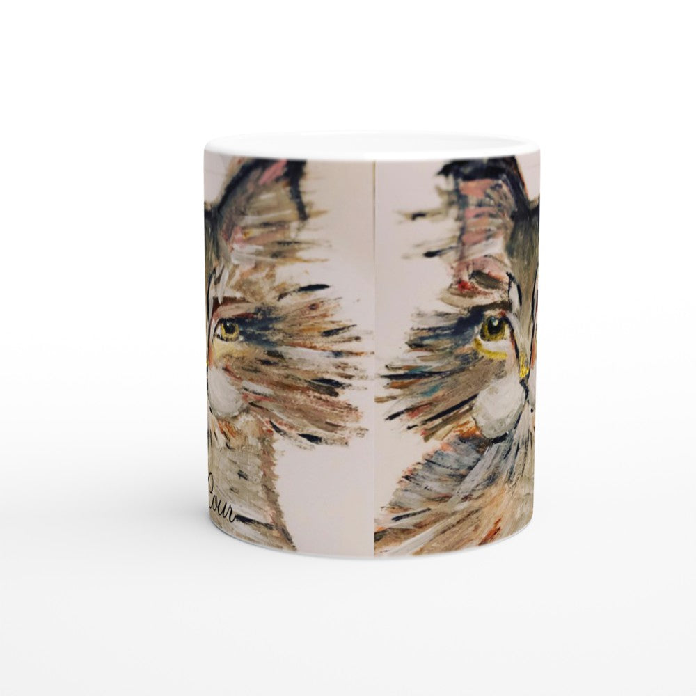 Goldblackpink Cat White 11oz Ceramic Mug